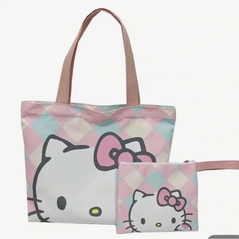 ❤️❤️SANRIO MYSTERY BUNDLE with Hello Kitty zippered Canvas Tote & Pouch